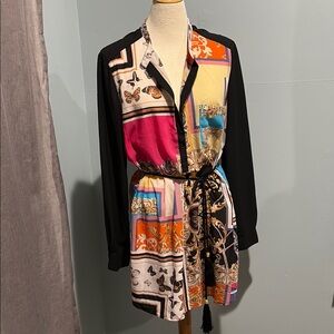 Alberto Makali Pink and Orange Blouse